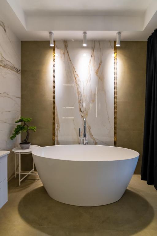 Koupelna v ubytování Luxury Apartment Kavkaz View