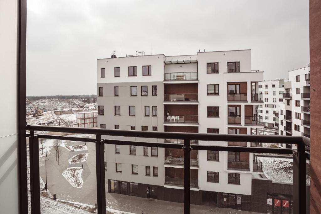 Balkón alebo terasa v ubytovaní Chill Apartments Warsaw Airport