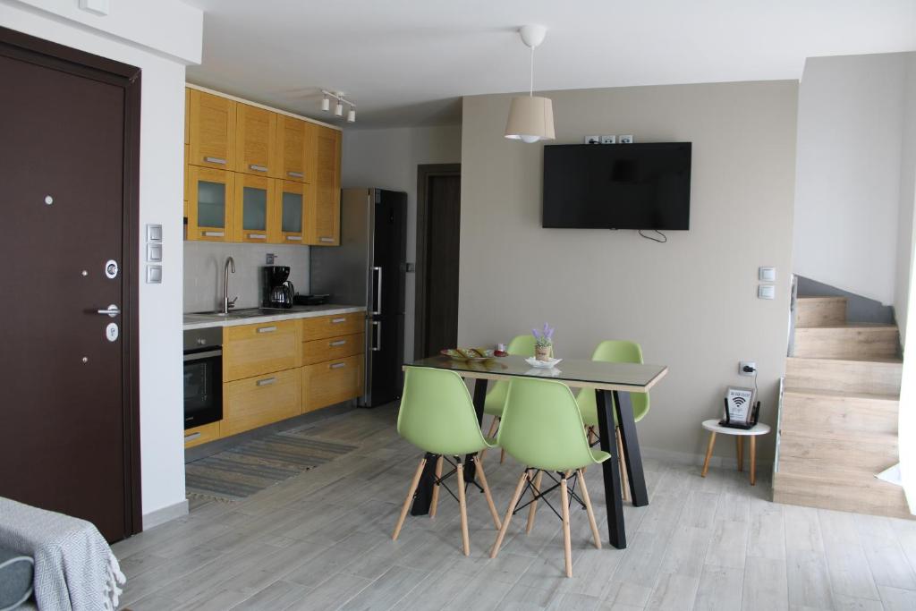 A kitchen or kitchenette at Urban Chic Apartments Lefkada