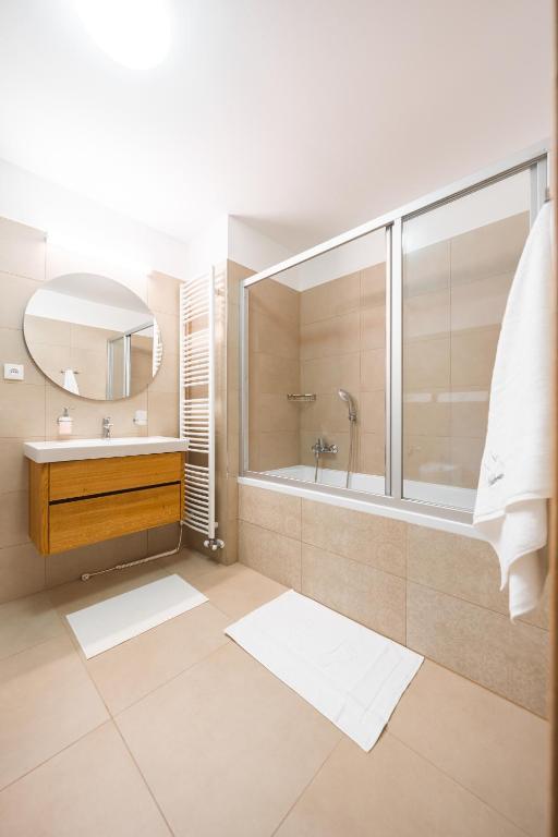 Kúpeľňa v ubytovaní Apartmán U Vlka - Hubertus, Karlova Studánka