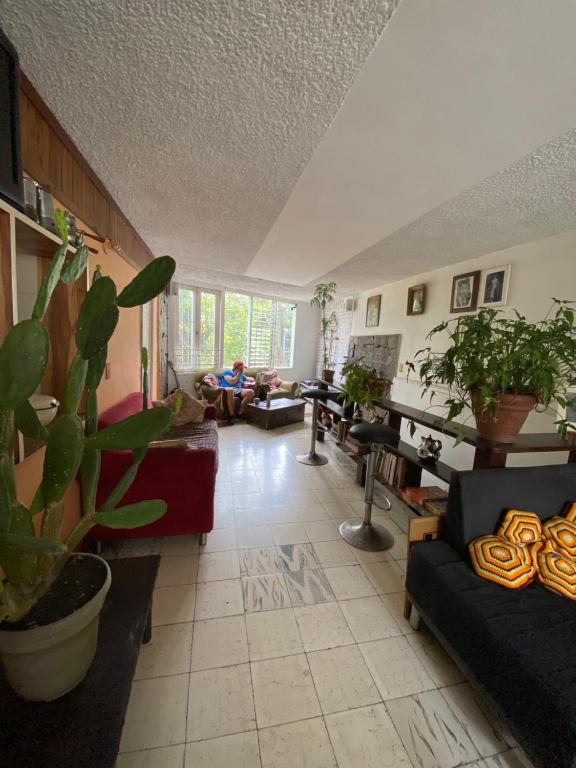 Posezení v ubytování Hostal Casa Las Tías