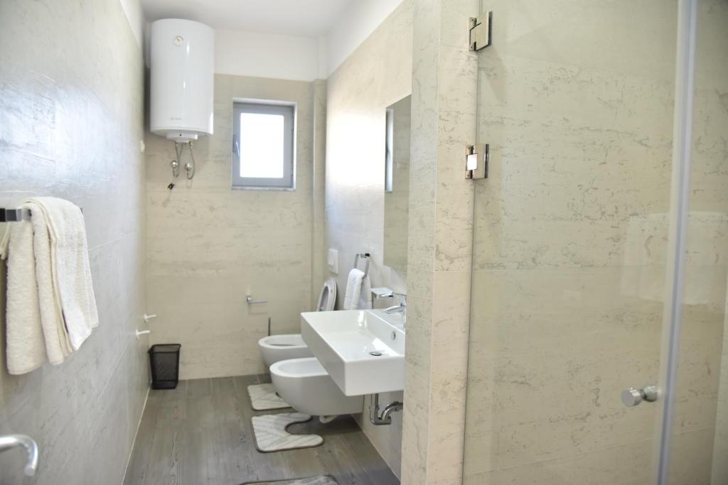Koupelna v ubytování Hotel Imperiale