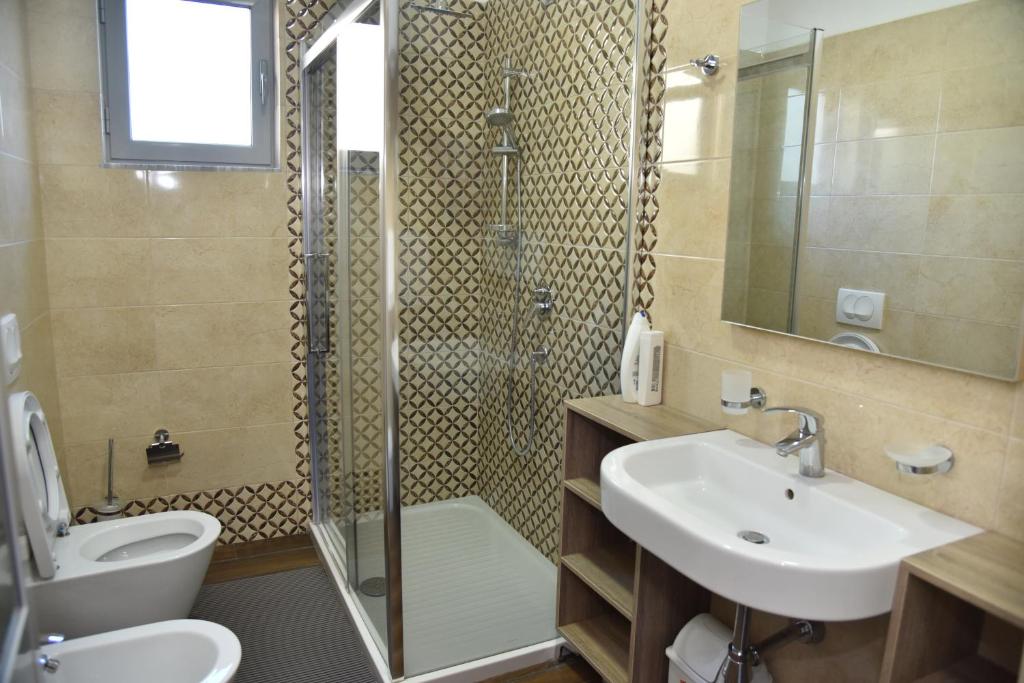Koupelna v ubytování Hotel Imperiale