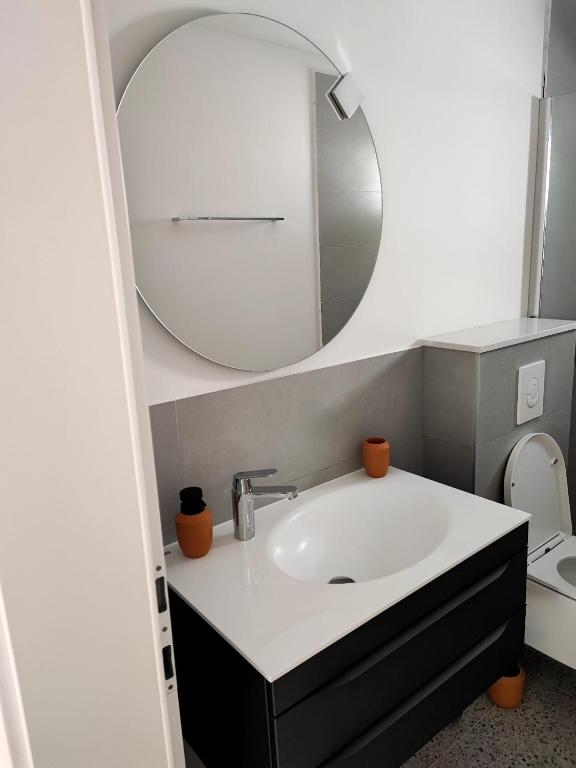 Koupelna v ubytování GaLa Apartments Zaostrog