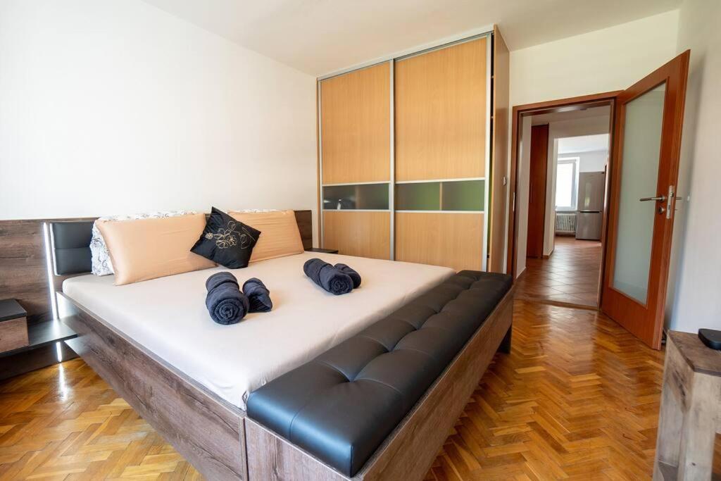 Postel nebo postele na pokoji v ubytování Excellent Large Lux Apartment Central Martin