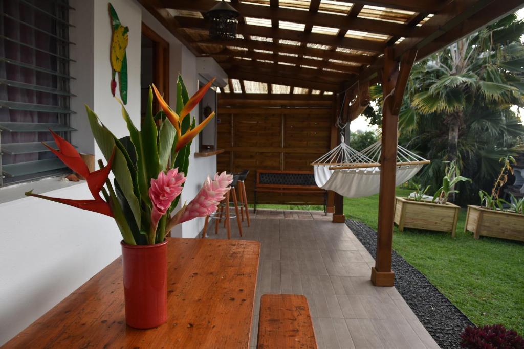 Zahrada ubytování Gîte MAZUR