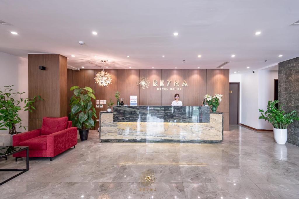 Vstupní hala nebo recepce v ubytování Reyna Hotel Hanoi & Spa