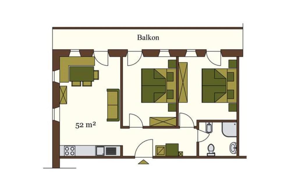 Plán poschodí v ubytovaní Apartment Linde- Fiechterhof
