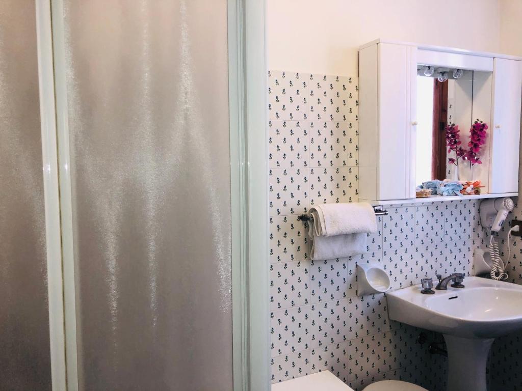 Koupelna v ubytování Hotel Marvin