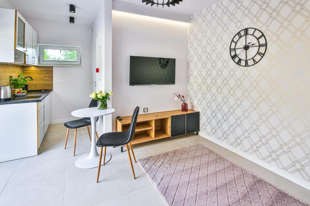 Kuchyň nebo kuchyňský kout v ubytování Klif Resort Apartamenty