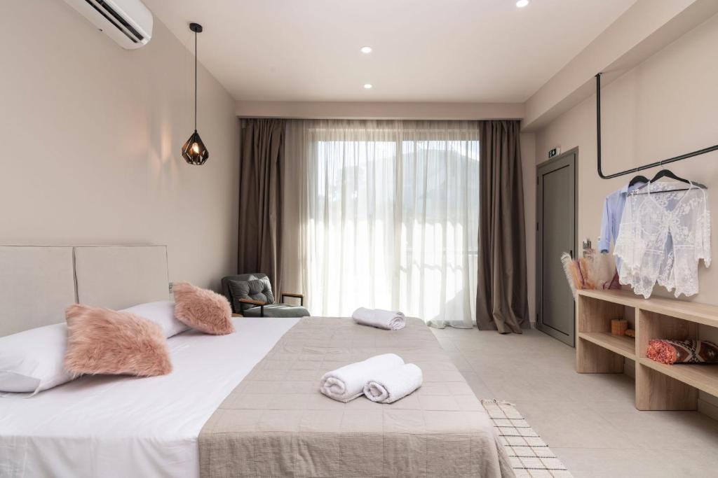 Postel nebo postele na pokoji v ubytování Bella Vacanza Studios
