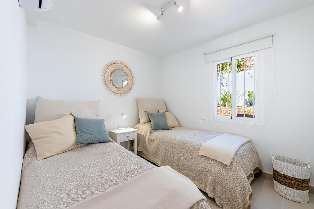 Posteľ alebo postele v izbe v ubytovaní New charming house 150 meters from the beach