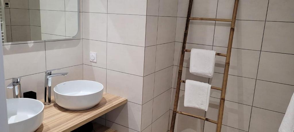 Koupelna v ubytování Ferme Peyroutet
