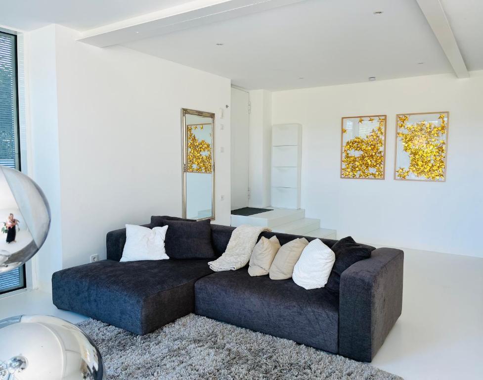 Posezení v ubytování FeWo Silberberg im Loftstil mit Terrasse