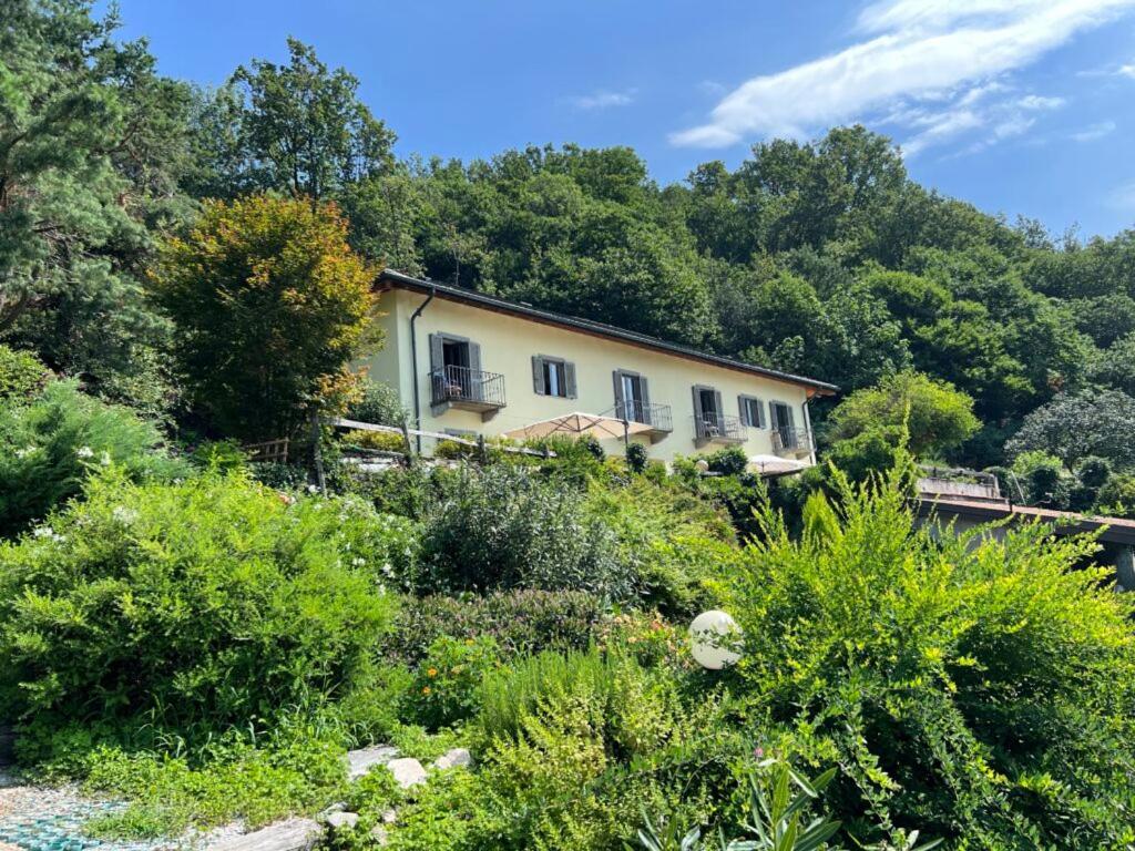 a house in the middle of a garden at B&B La Lanterna in Verbania