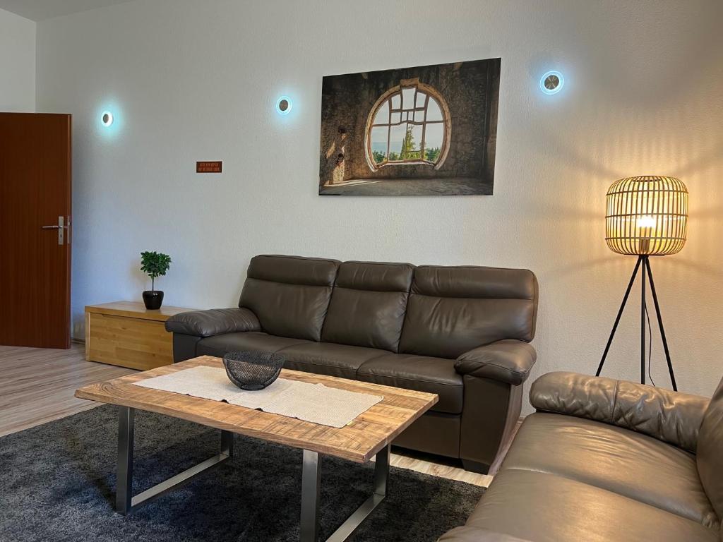 Posezení v ubytování Pension-Leipzig-Süd