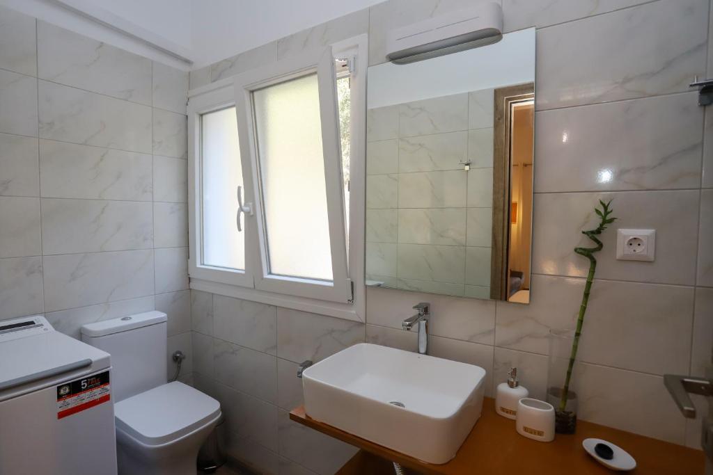 Koupelna v ubytování Eleni's Guesthouse