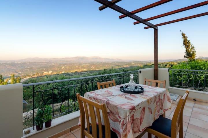 A balcony or terrace at Aletraki -Off-Grid Retreat Above Heraklion, Peaceful Views