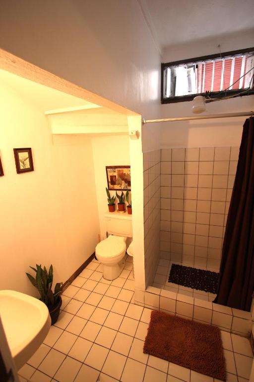 Koupelna v ubytování F&M Guesthouse