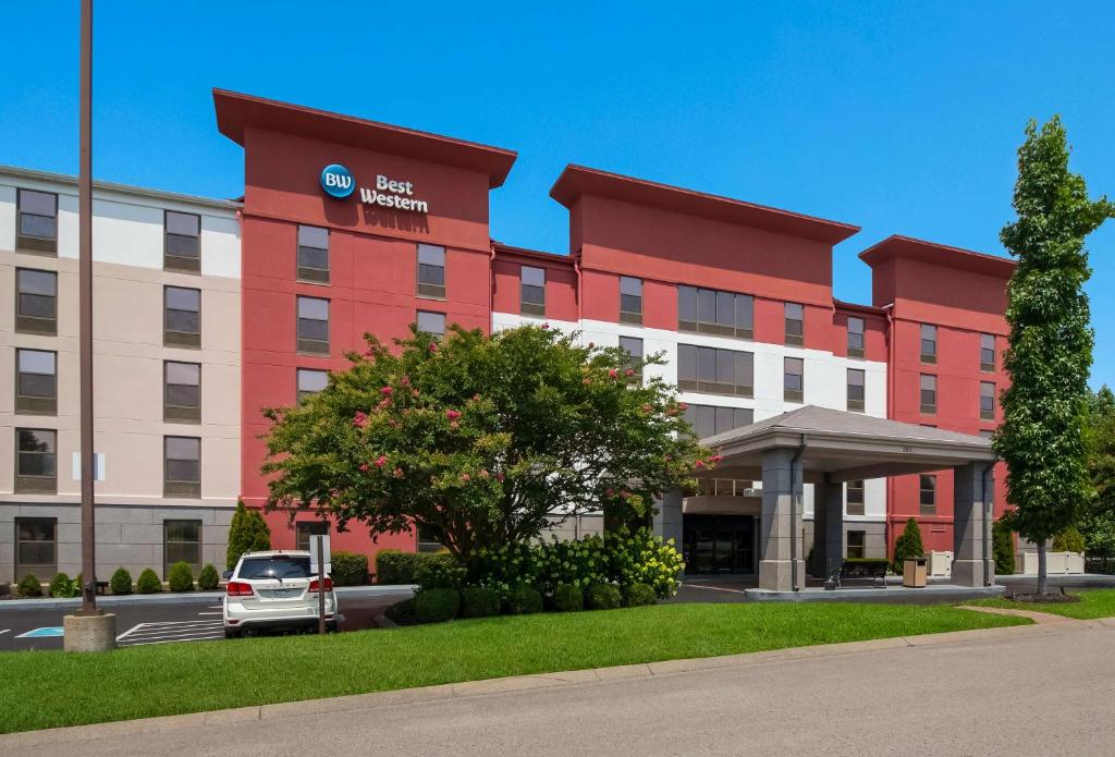 a rendering of the front of a hotel at Best Western Suites near Opryland in Nashville