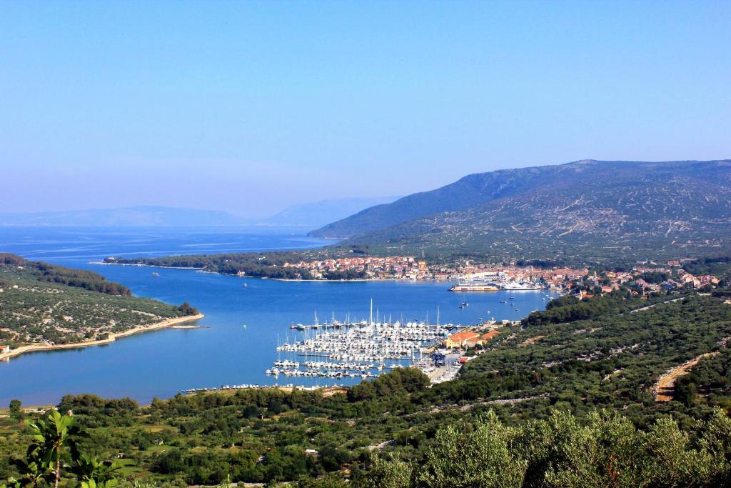 a view of a harbor with boats in the water at Apartments by the sea Cres - 8095 in Cres
