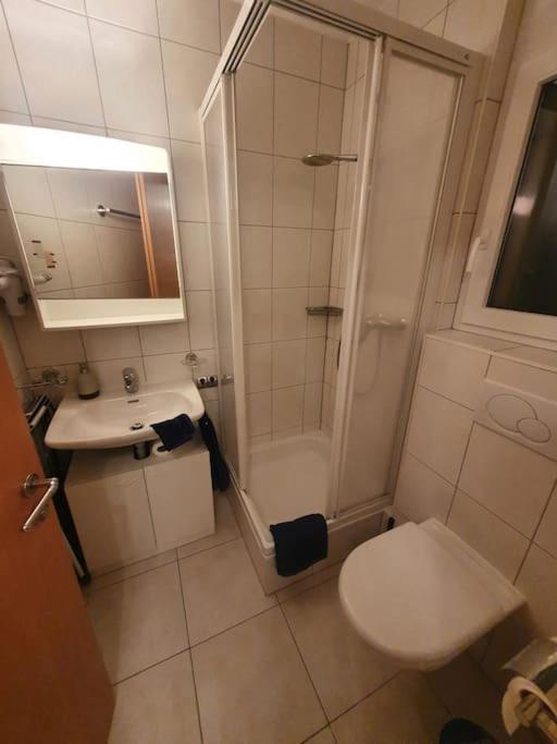 Koupelna v ubytování Ski-in cosy studio