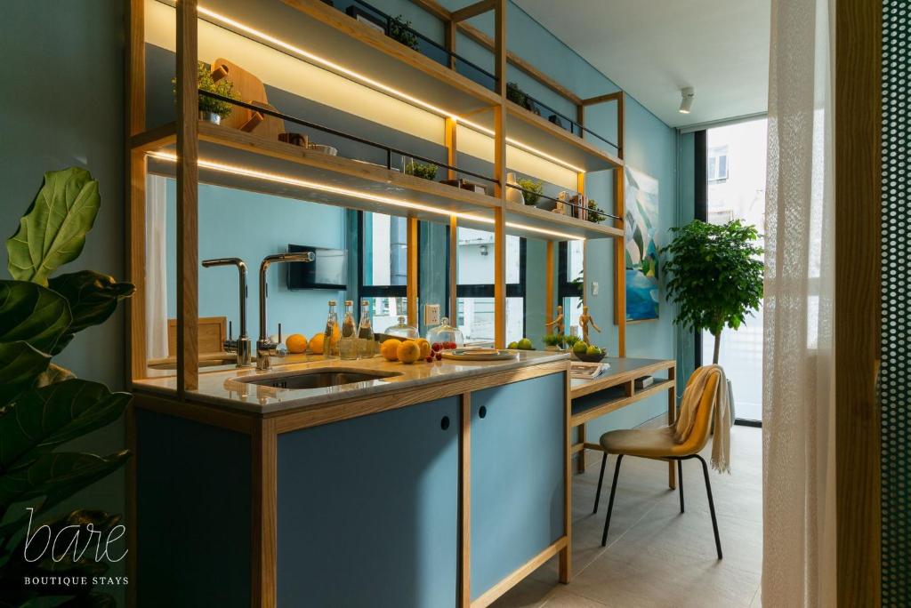 Nhà bếp/bếp nhỏ tại Bare Han - Bare Boutique Stays