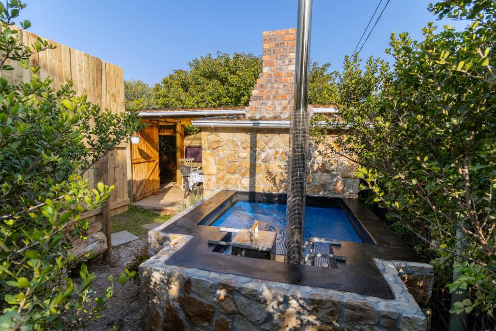 a swimming pool in the backyard of a house at Happy Van in Scarborough