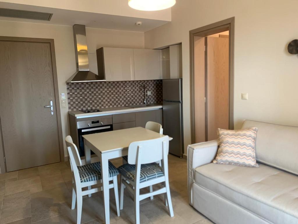 Kuchyň nebo kuchyňský kout v ubytování Yulia Luxury Apartments
