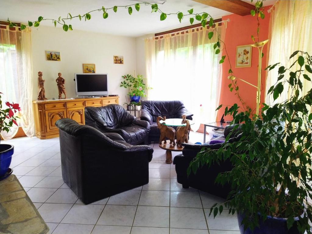 Posezení v ubytování Chez l'Eveline Chambre Libellule