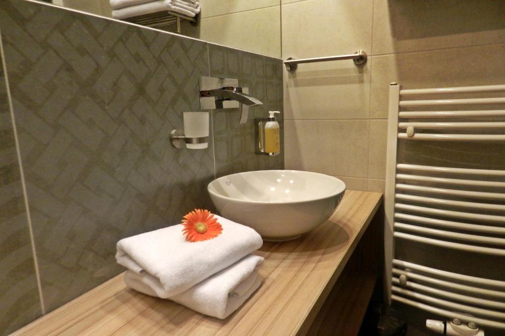 Koupelna v ubytování Wellness Hotel Bozeňov