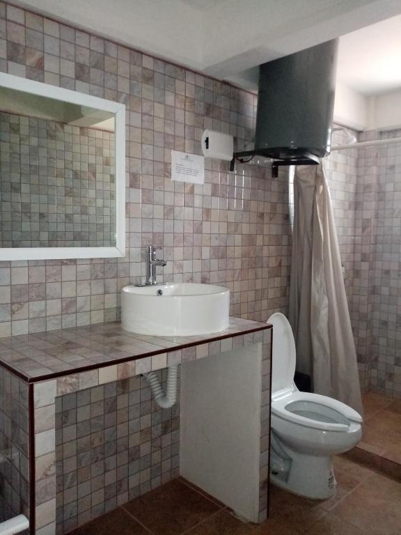 Koupelna v ubytování Hotel Cipreses