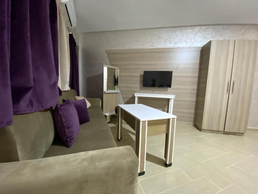 TV a/nebo společenská místnost v ubytování Hôtel Chark