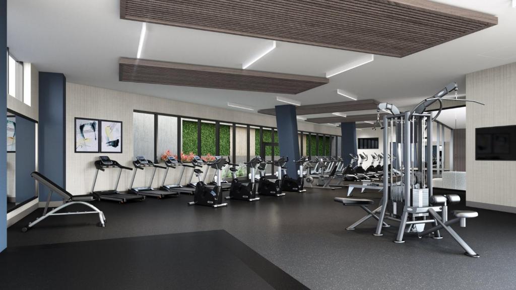 Fitness centrum a/nebo fitness zařízení v ubytování Global Luxury Suites at Capitol Hill