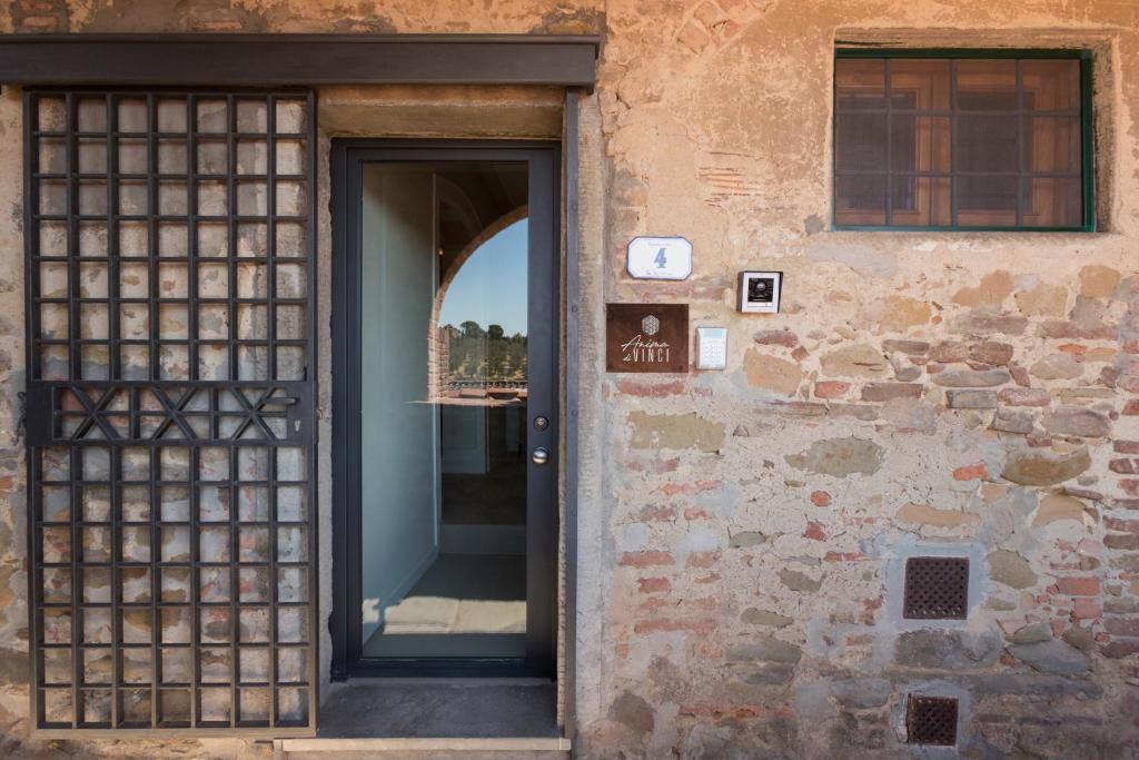 an entrance to a building with a door at Anima di Vinci in Vinci