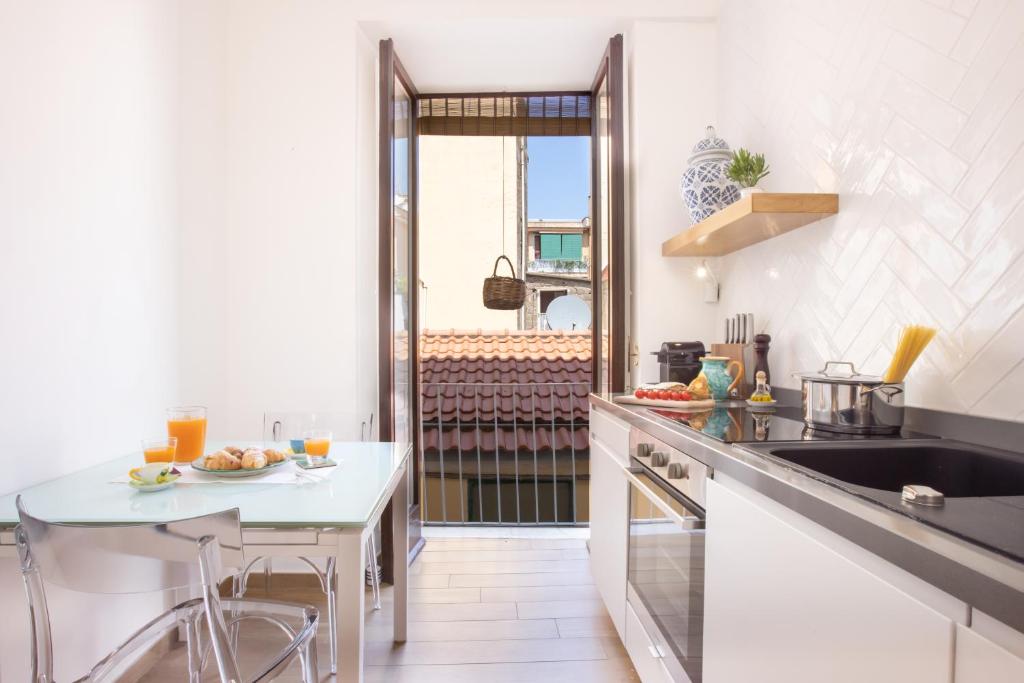 a kitchen with a sink and a counter top at 4711 Boutique Apartment in Sorrento