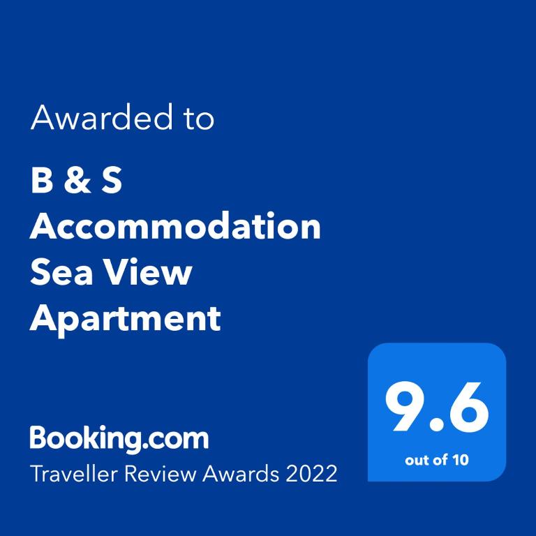 Certifikát, hodnocení, plakát nebo jiný dokument vystavený v ubytování B & S Accommodation Sea View Apartment Marsascala, Malta