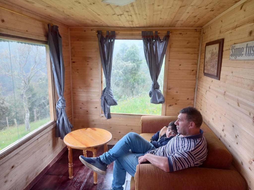 Posezení v ubytování casita en la montaña, cabañas paraíso