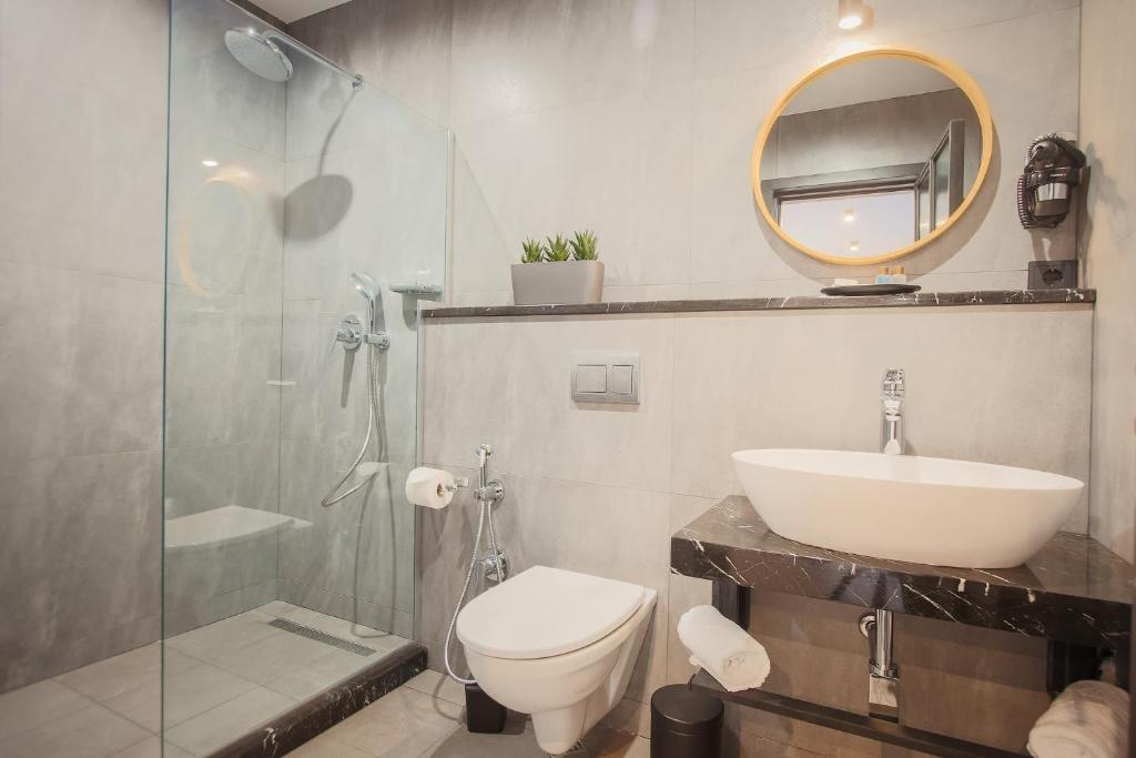 Koupelna v ubytování Hotel Tuta