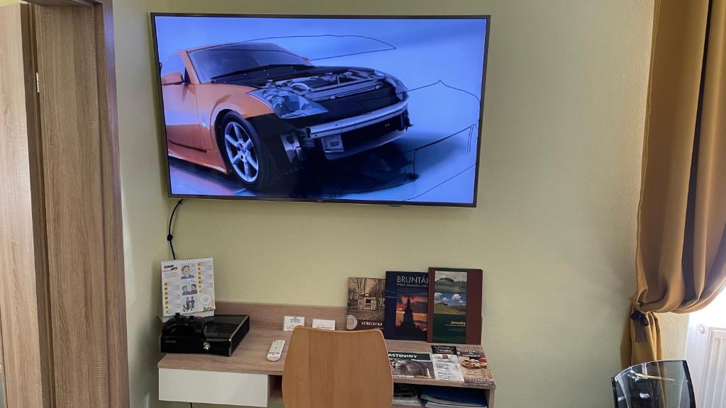 TV a/nebo společenská místnost v ubytování Apartmán Alesta Bruntál