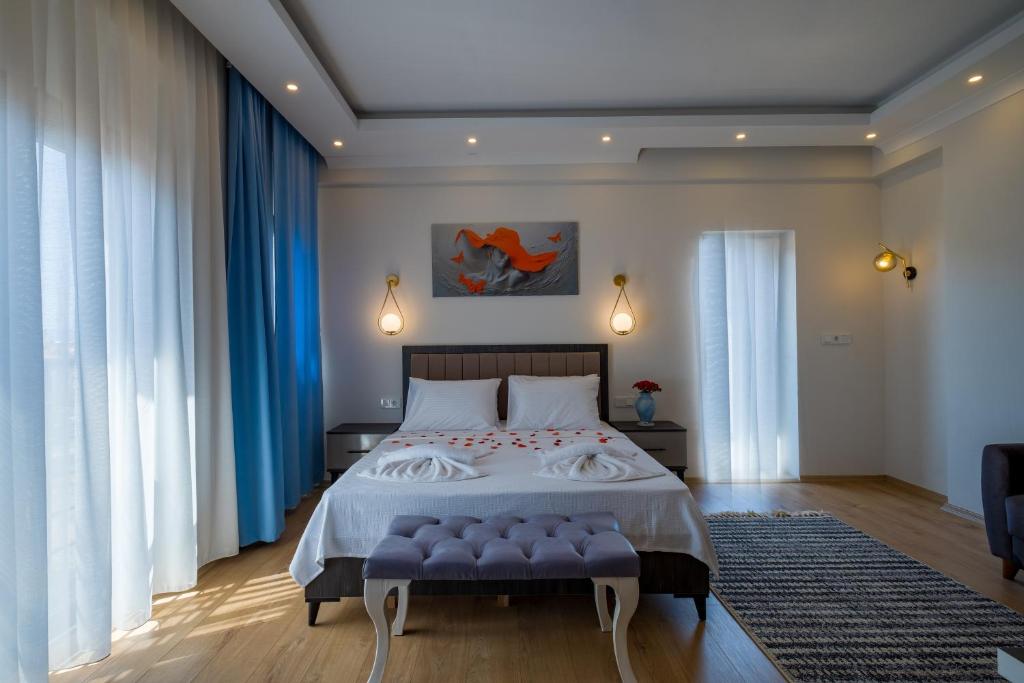 Giường trong phòng chung tại Tanrise City Residence