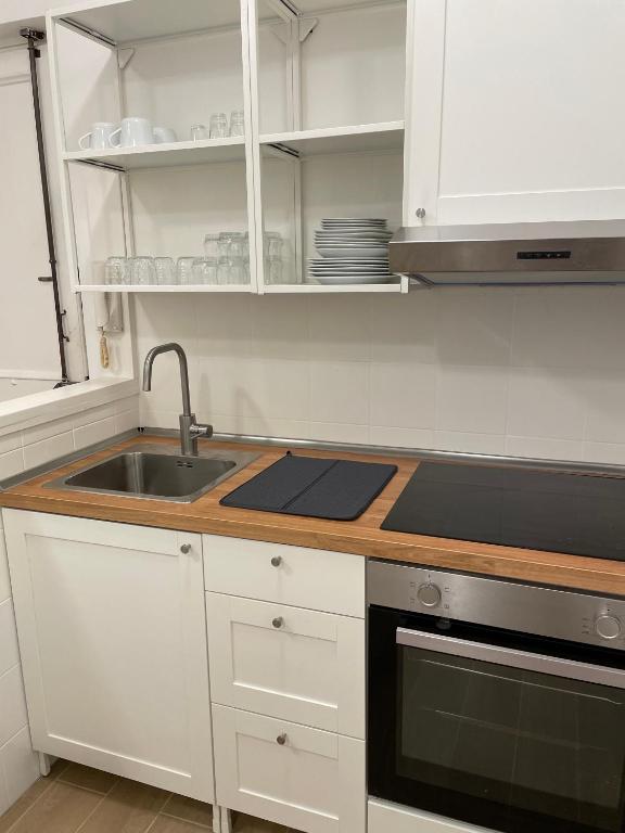 Kuchyň nebo kuchyňský kout v ubytování Art Atelier Apartments
