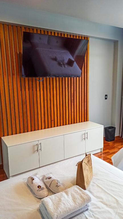 Postel nebo postele na pokoji v ubytování Resort la Fogata Cieneguilla