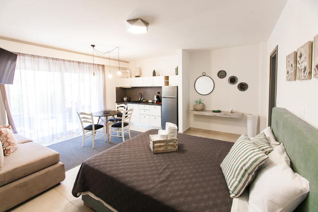 Posezení v ubytování Nafplio Small Apartment - II