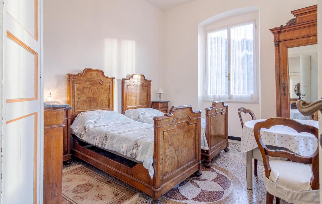 Posteľ alebo postele v izbe v ubytovaní Cozy Home In Zoagli With Wifi