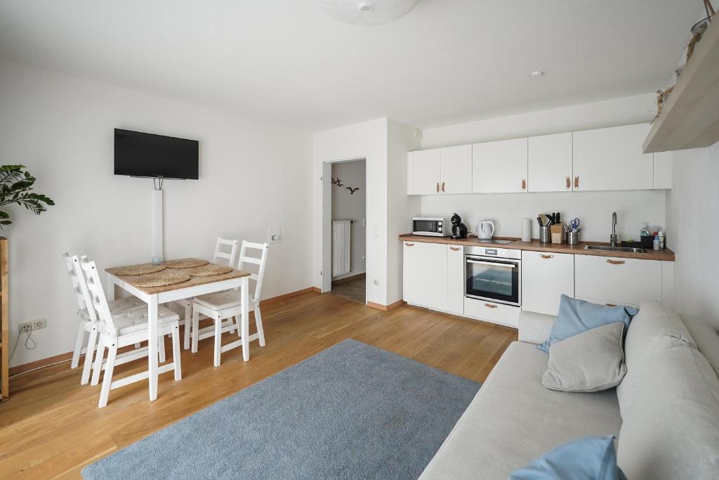 Kuchyň nebo kuchyňský kout v ubytování Ferienwohnung Lieblingsplatz