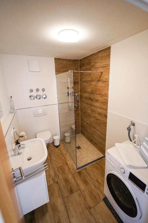 Koupelna v ubytování Ferienwohnung Lieblingsplatz
