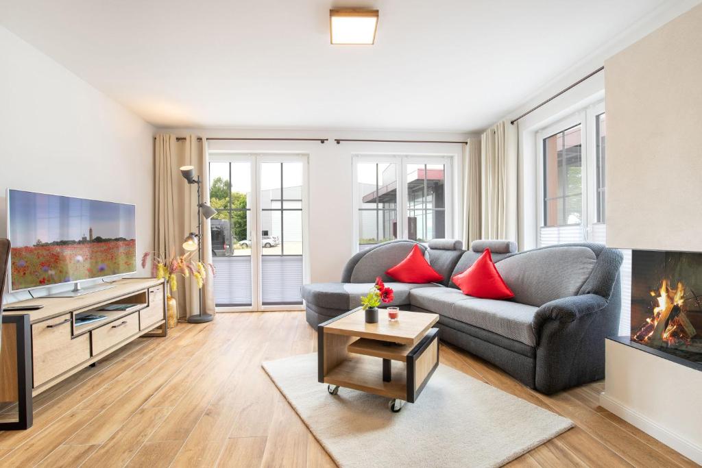 Χώρος καθιστικού στο Haus Windböe, Wohnung 8