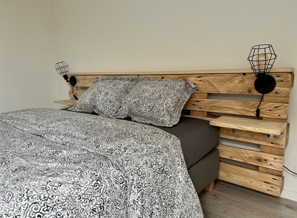 Postel nebo postele na pokoji v ubytování Happy Duplex