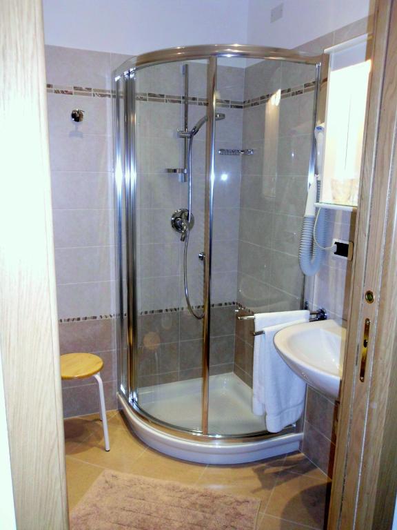 Koupelna v ubytování Albergo Trentino